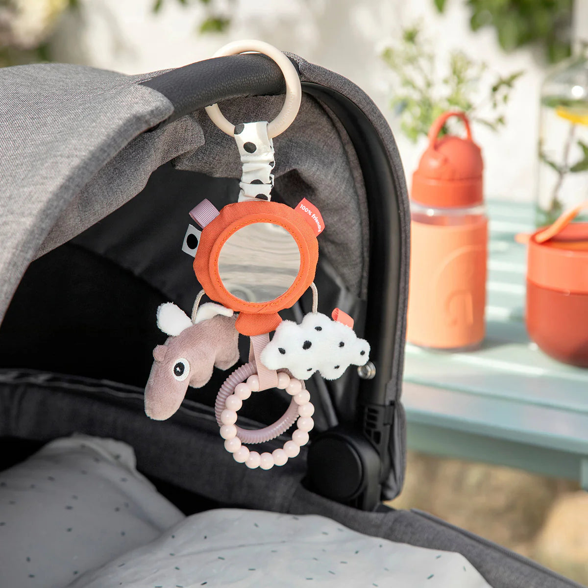 Done By Deer - To Go Activity Mirror Happy Clouds Papaya