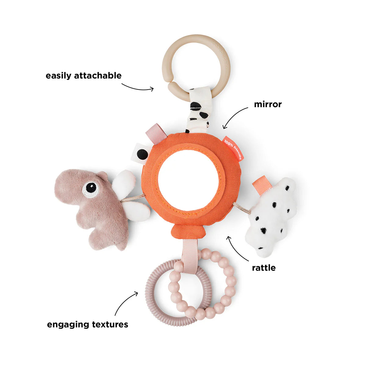Done By Deer - To Go Activity Mirror Happy Clouds Papaya