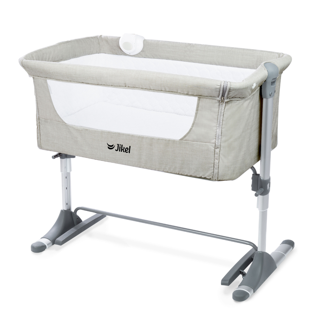 Nova Bedside Crib - Grey