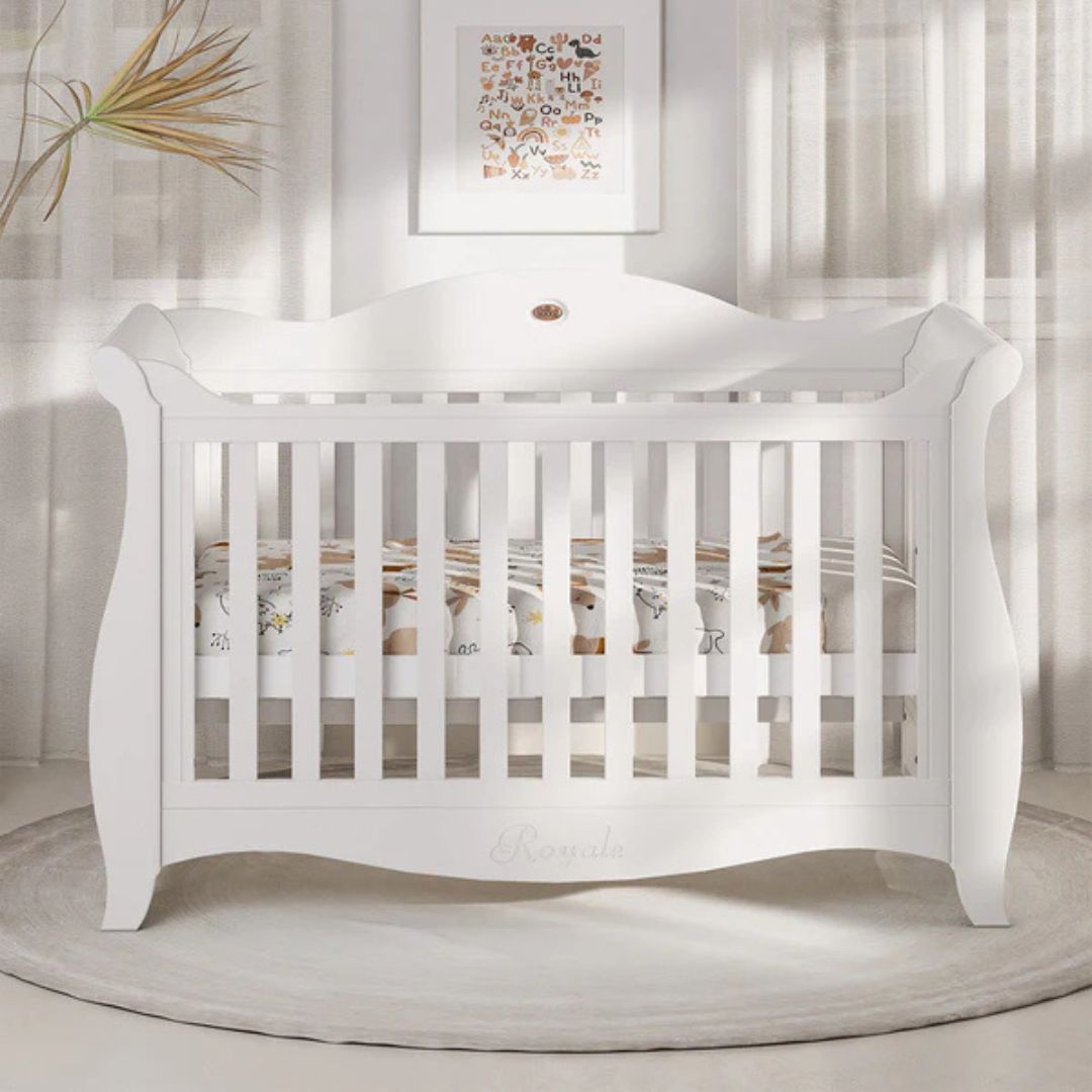 Boori - Sleigh Royale Cot Bed_Barley White