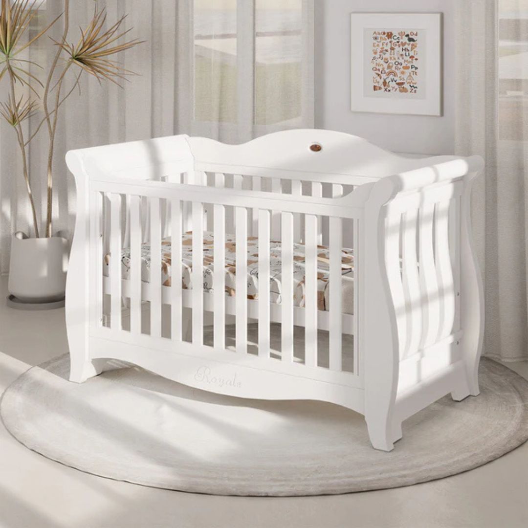 Boori - Sleigh Royale Cot Bed_Barley White