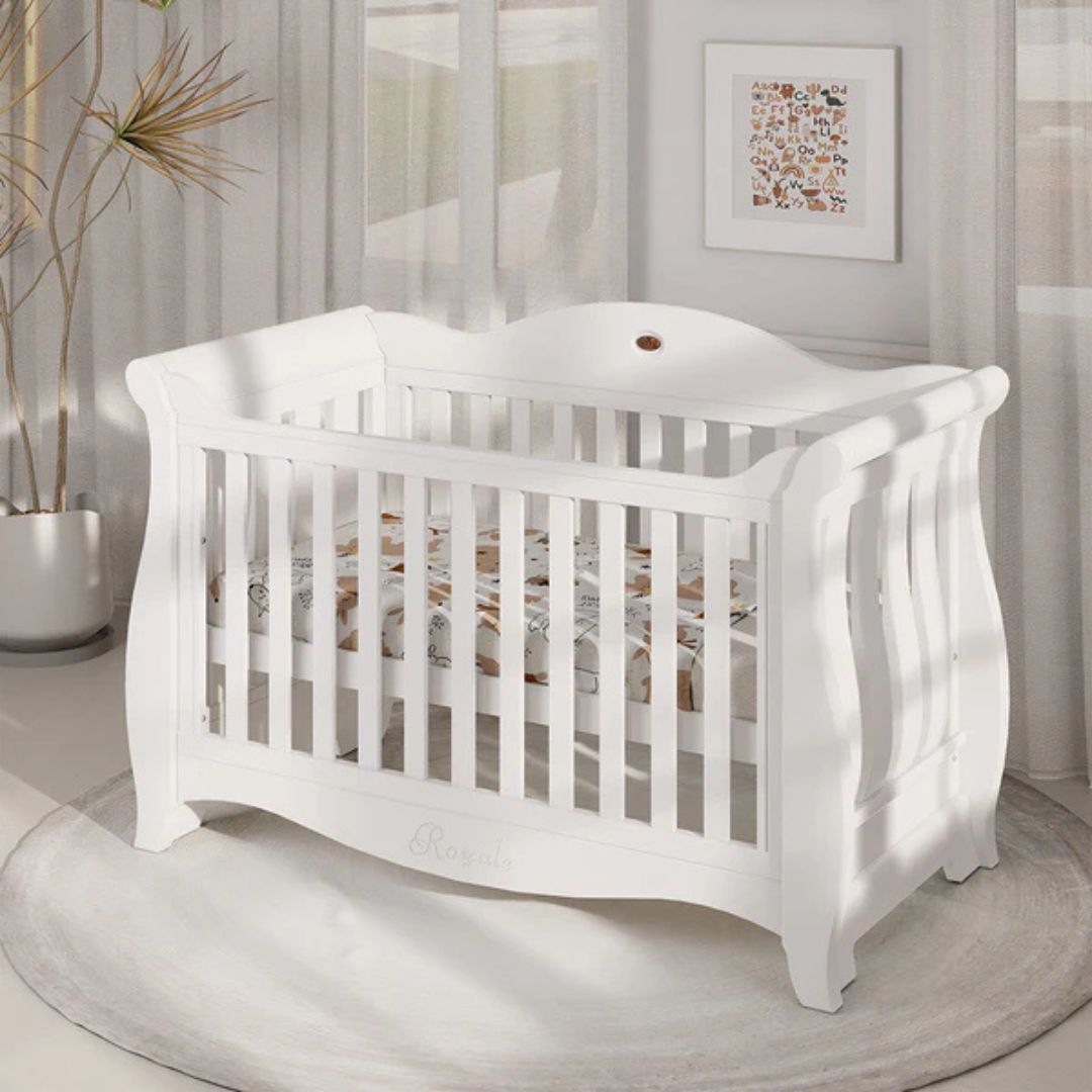 Boori - Sleigh Royale Cot Bed_Barley White