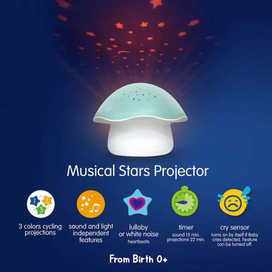 Pabobo - Musical Stars Projector Mushroom Blue
