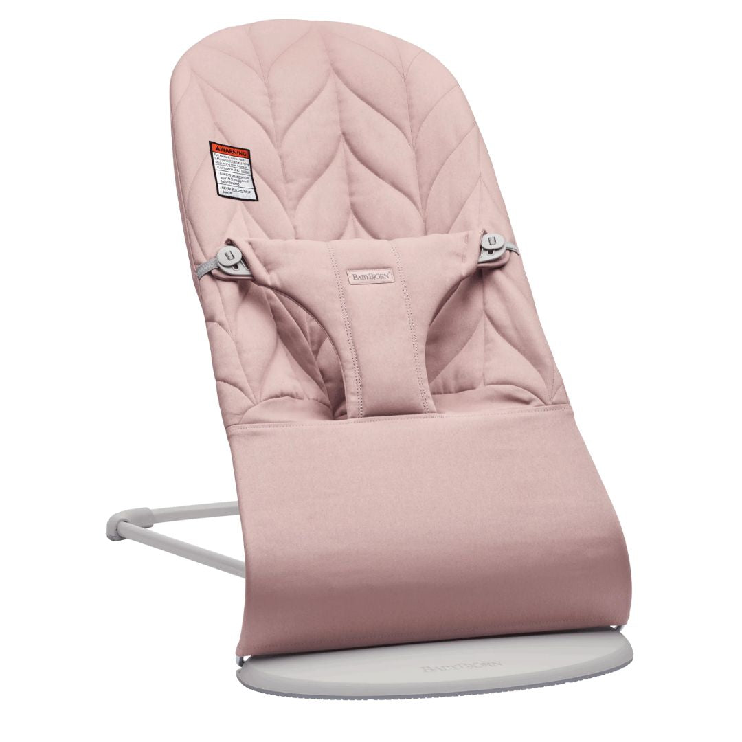 BABYBJORN Bouncer Bliss, Dusty Pink, Cotton, Petal quilt