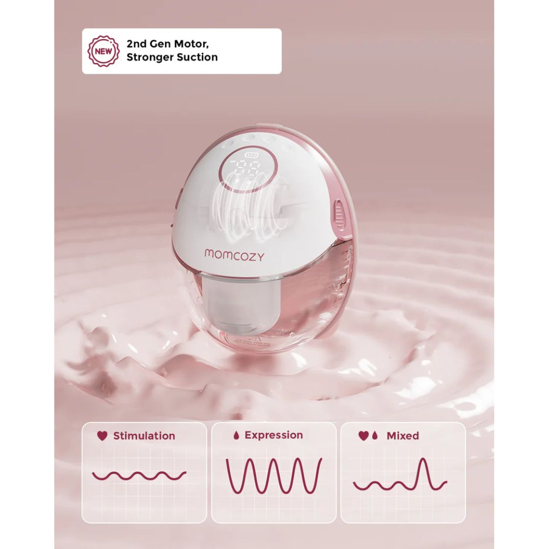 Momcozy - Mobile Flow Hands - Free Double Breast Pump M6 - Maroon