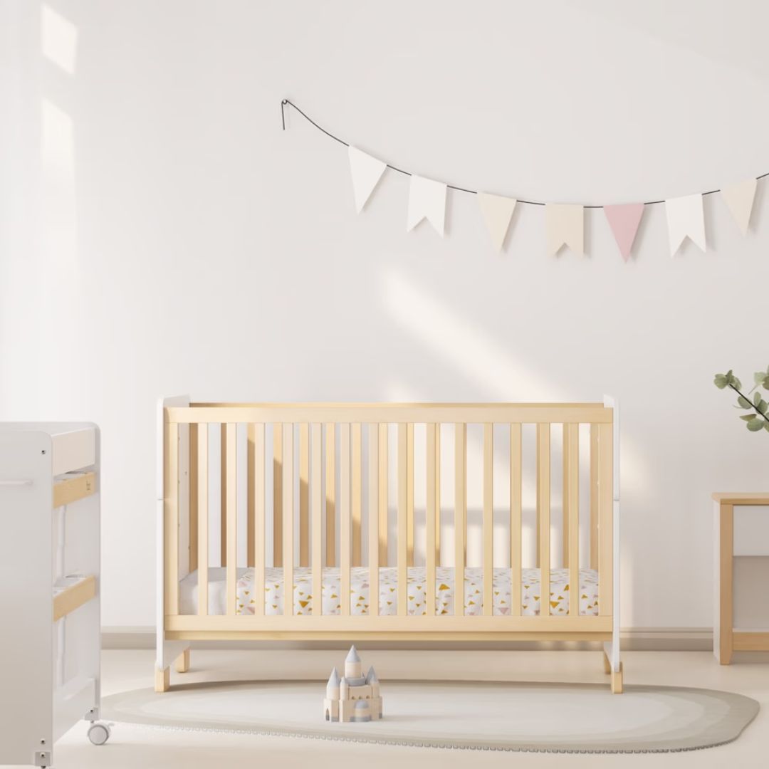 Boori - Matilda Cot Bed_ Barley White and Almond