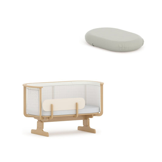 Boori - Nest Bedside Bed_Beech - Light Grey