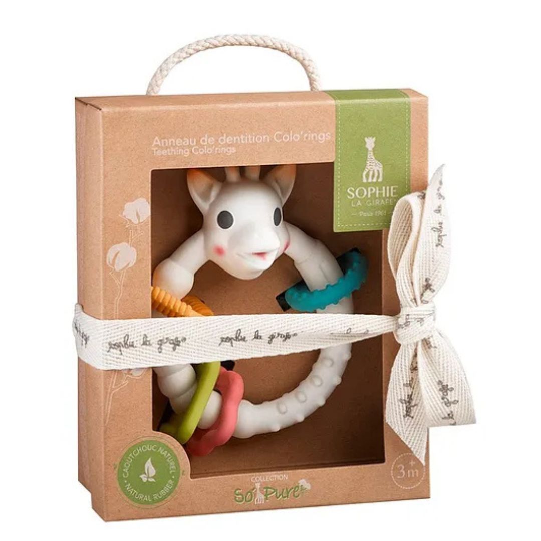 Sophie la girafe So'Pure Teething Colo'Rings Brown White