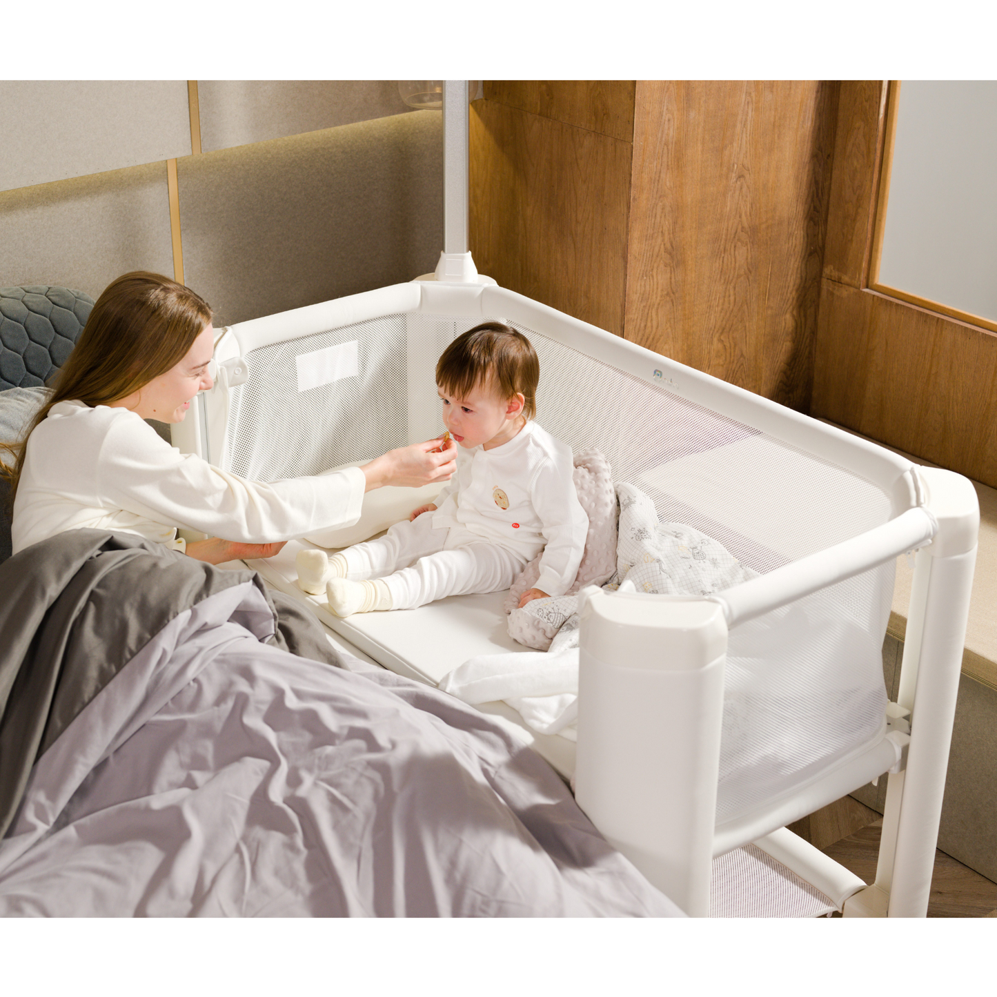 Jikel - Braha Smart Crib - Light Beige