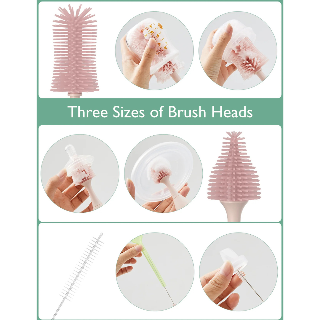 Momcozy - Bottle Cleaning Brush Set - Pink