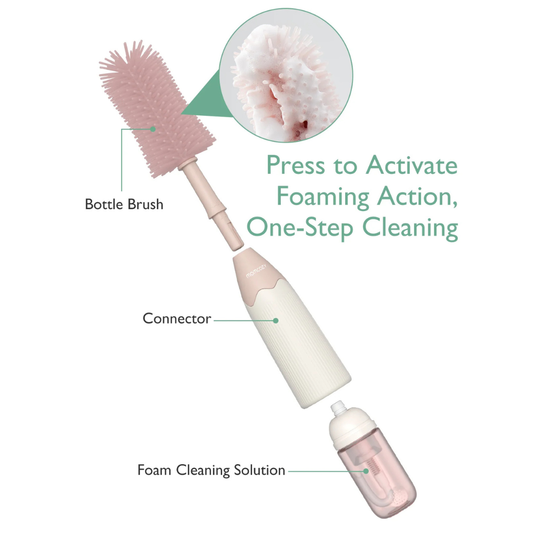 Momcozy - Bottle Cleaning Brush Set - Pink
