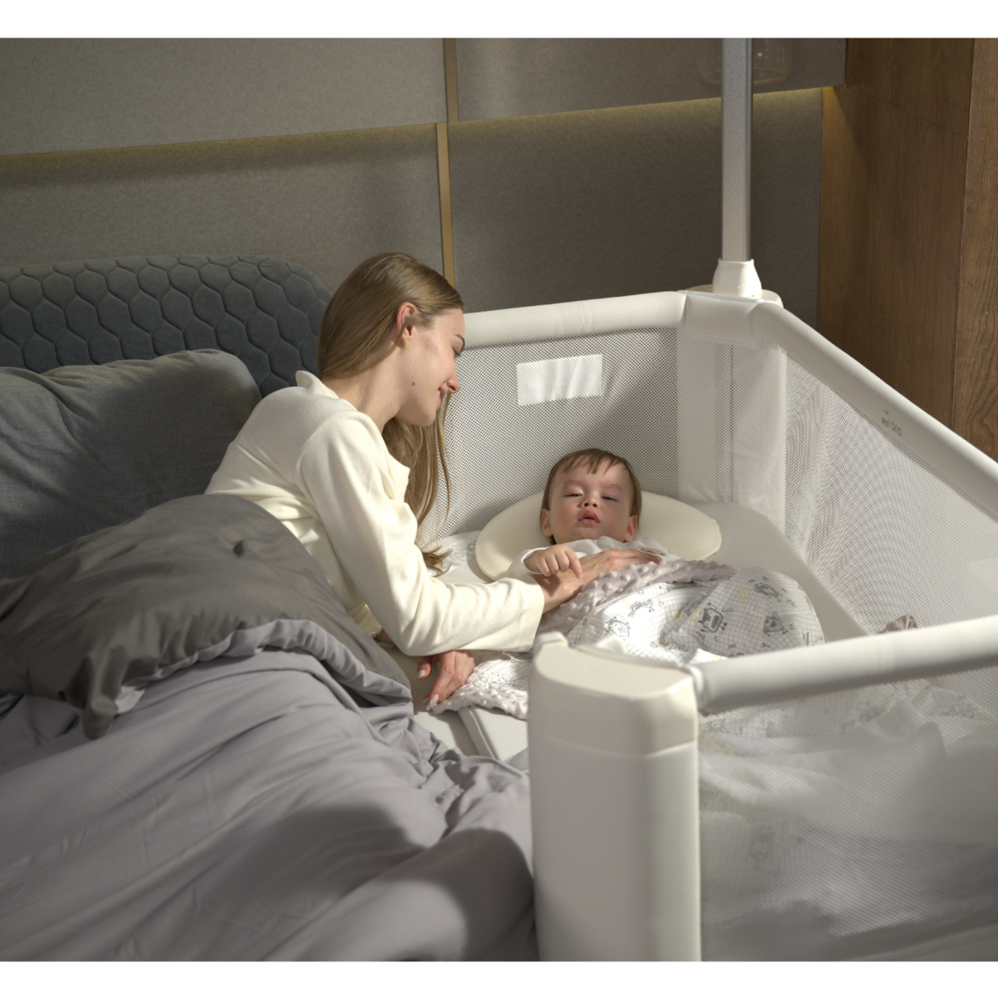 Jikel - Braha Smart Crib - Light Beige