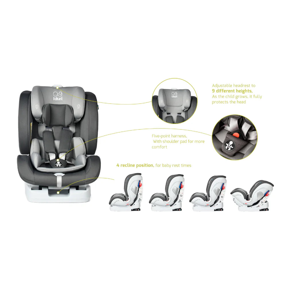 Jikel - UpGo Car Seat - Grey