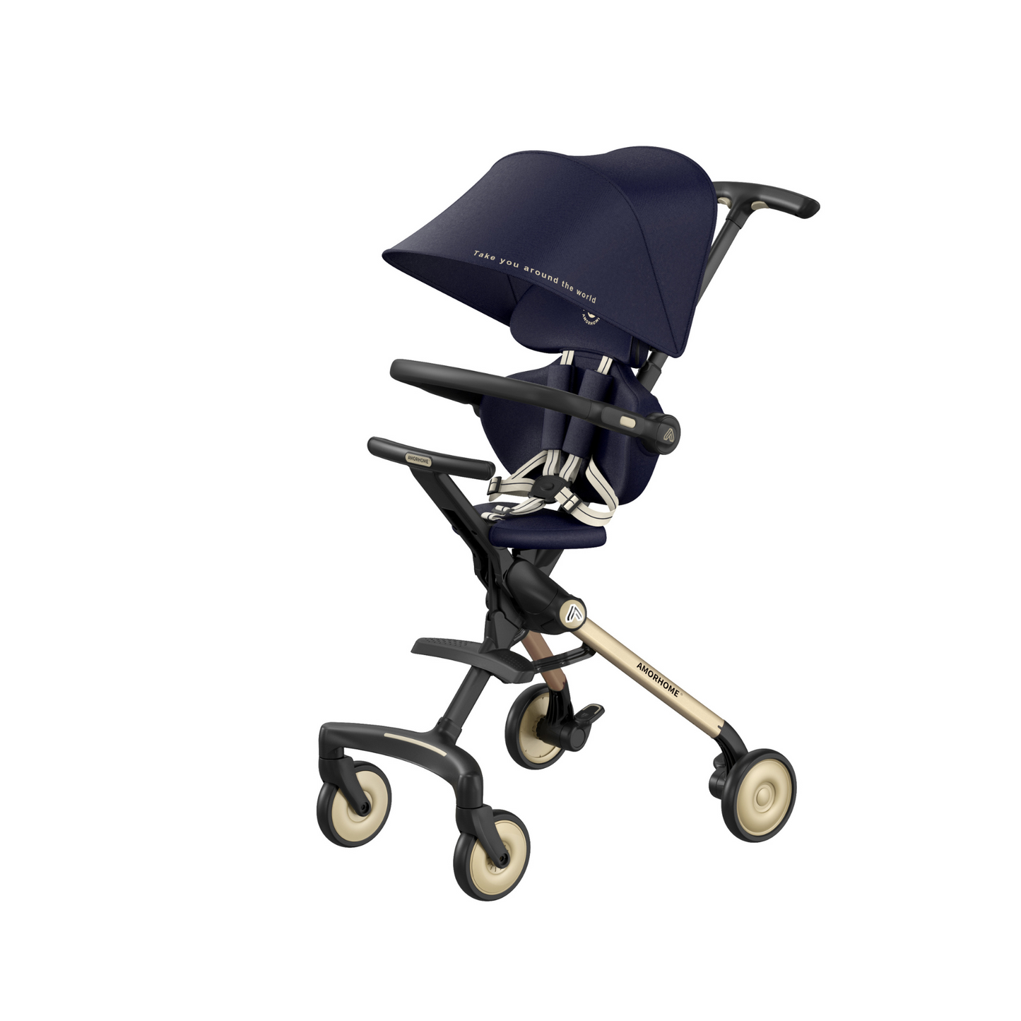 AMORHOME -  Max Stroller Compact, Foldable & Lightweight - Navy