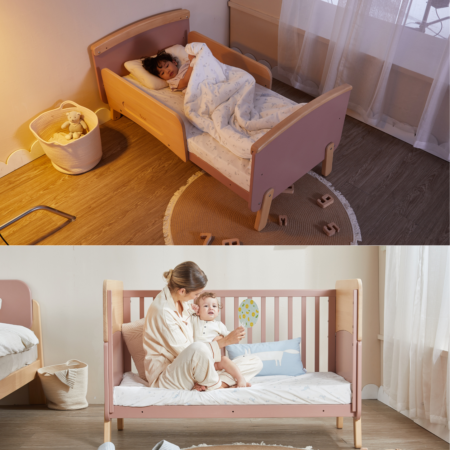 Boori - Neat 5 in 1 Cot_Cherry and Almond