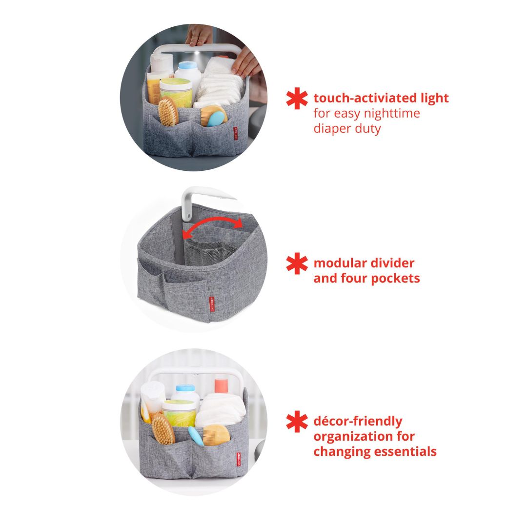 Skip Hop - Light Up Diaper Caddy Grey