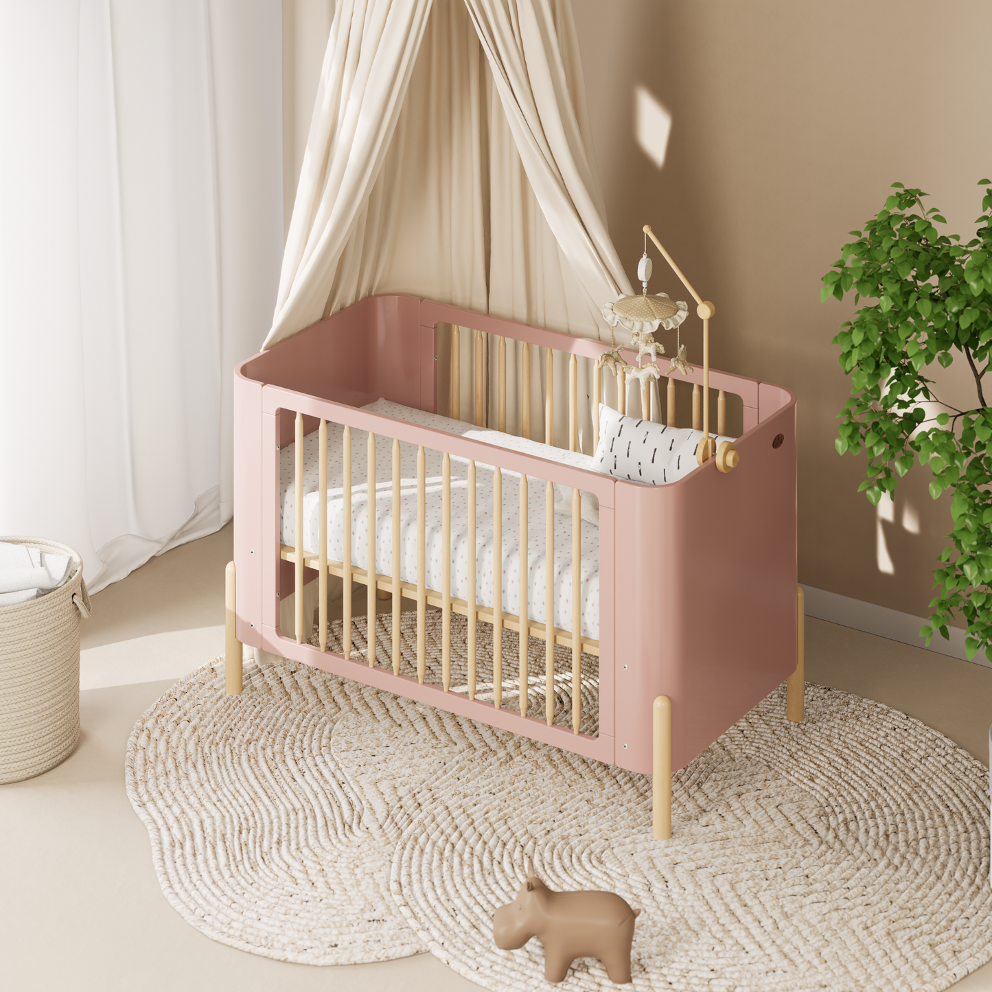 Boori - Nova Cot Bed_Cherry and Beech