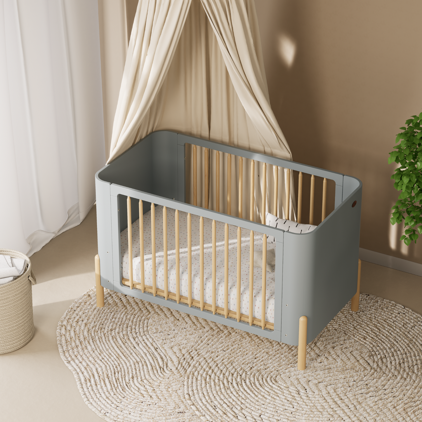 Boori - Nova Cot Bed - Blueberry and Beech