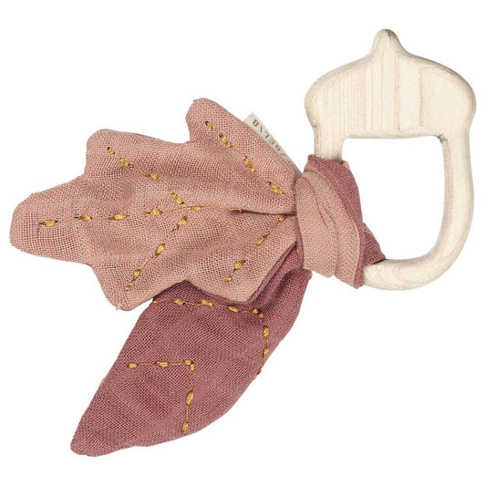 Wooden Teether Acorn - Rose, Fabelab