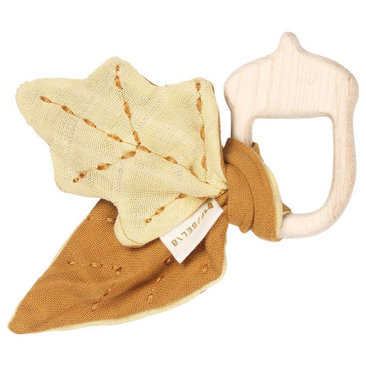 Wooden Teether Acorn - Ochre, Fabelab