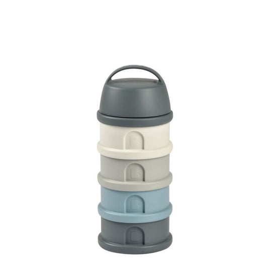 Beaba - 4 Compartments Formula Milk Container - Grey/Blue