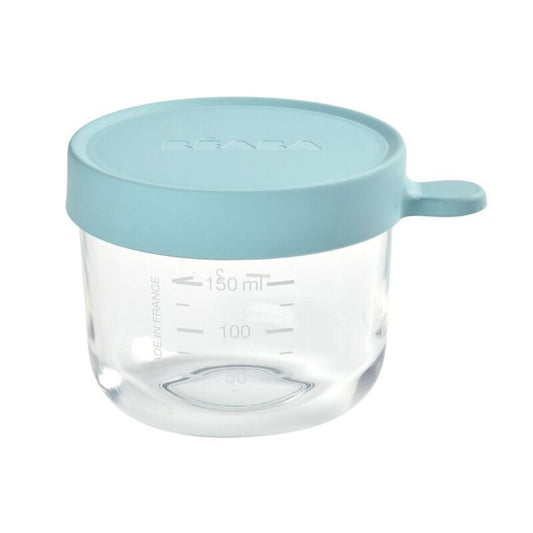 Beaba - Conservation Jar Glass 150ml - Light Blue