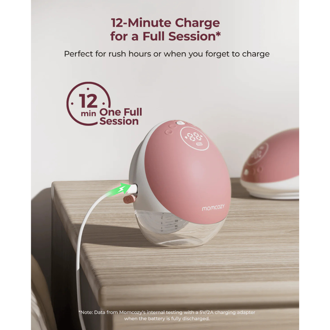 Momcozy - Mobile Flow Hands - Free Single Breast Pump M9 - Maroon