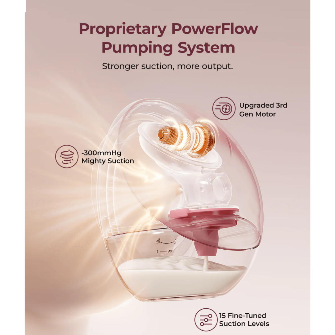 Momcozy - Mobile Flow Hands - Free Single Breast Pump M9 - Maroon