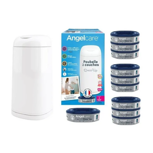 Angelcare - Dress up Bin Octagonal + 10 refills Bundle Multi Color