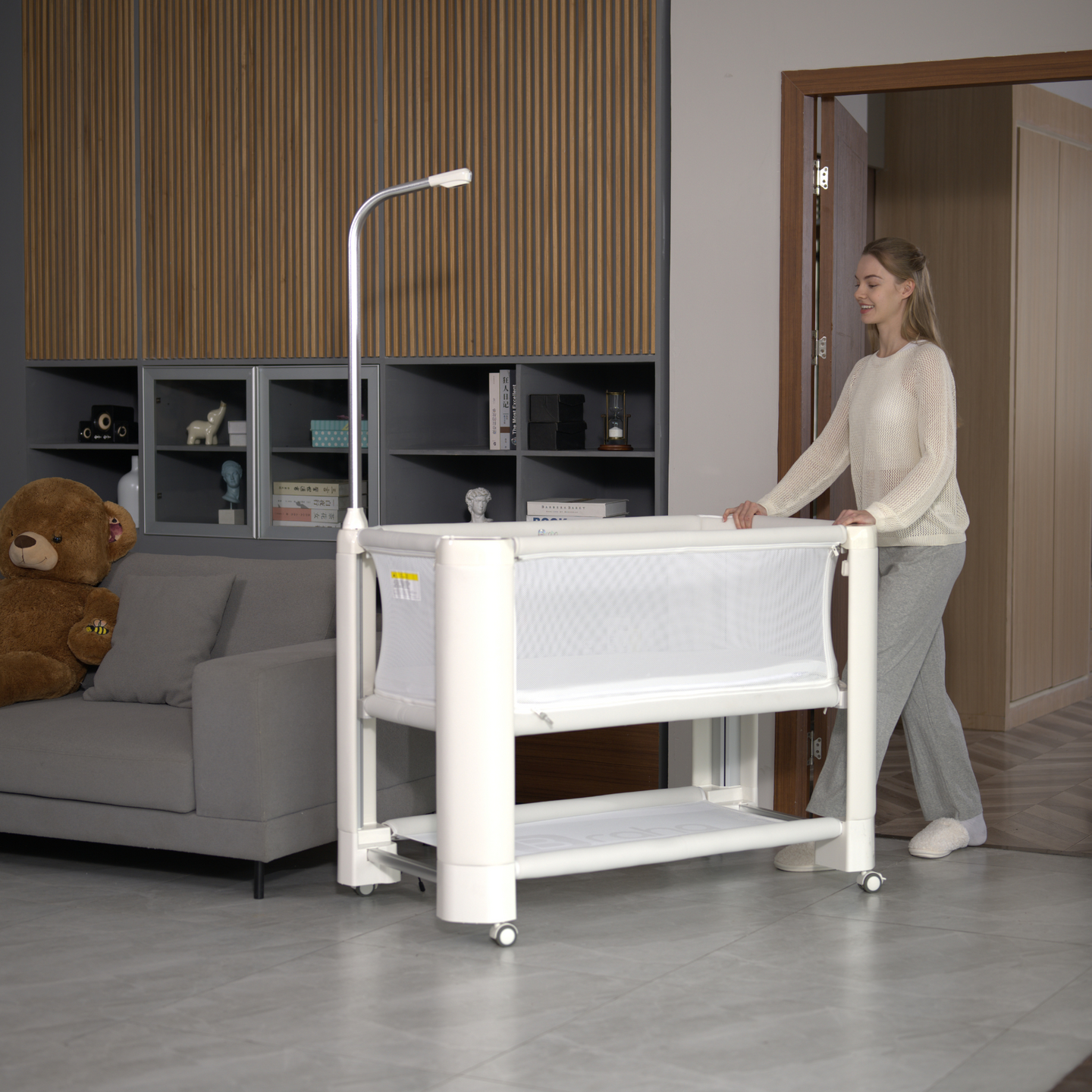 Jikel - Braha Smart Crib - Light Beige