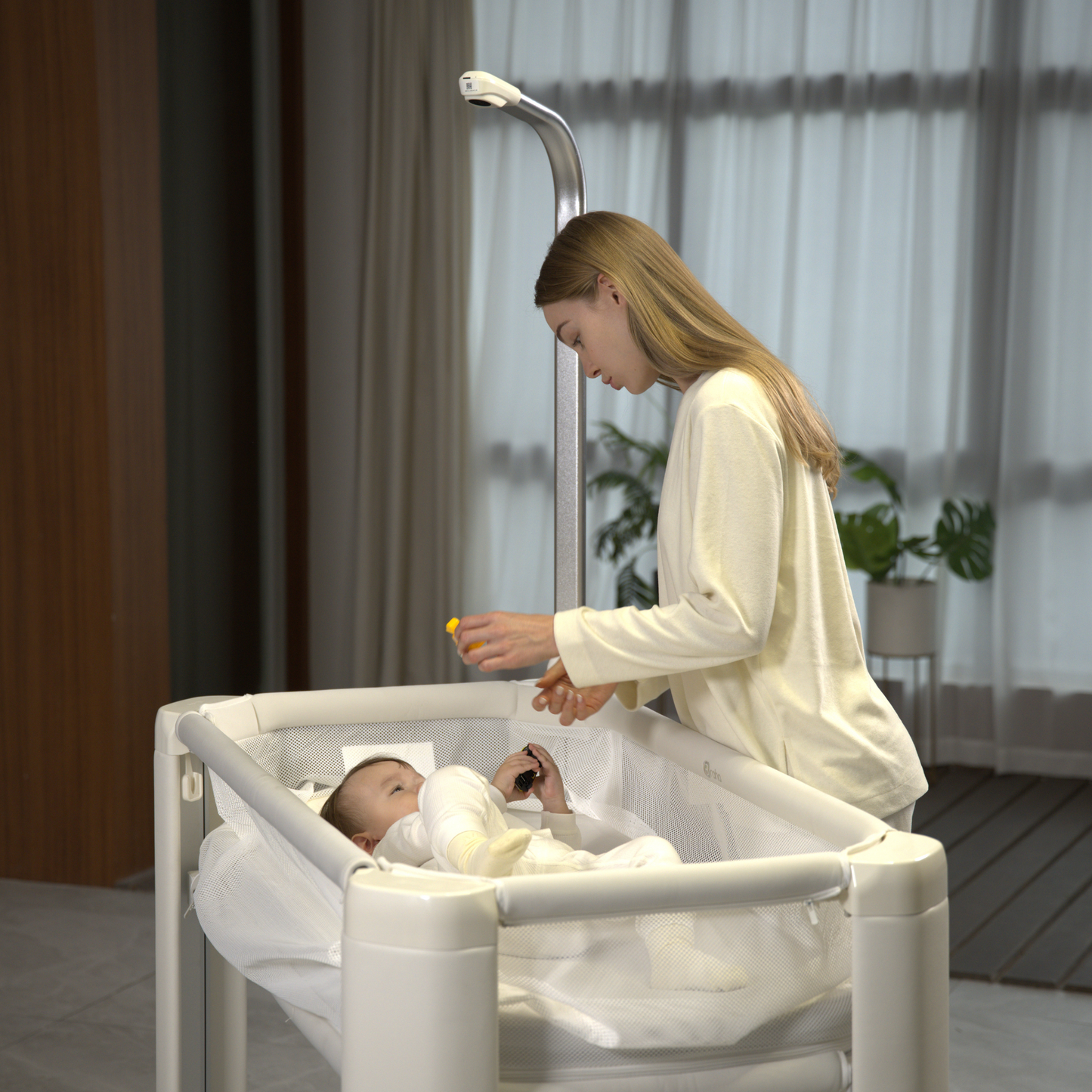 Jikel - Braha Smart Crib - Light Beige