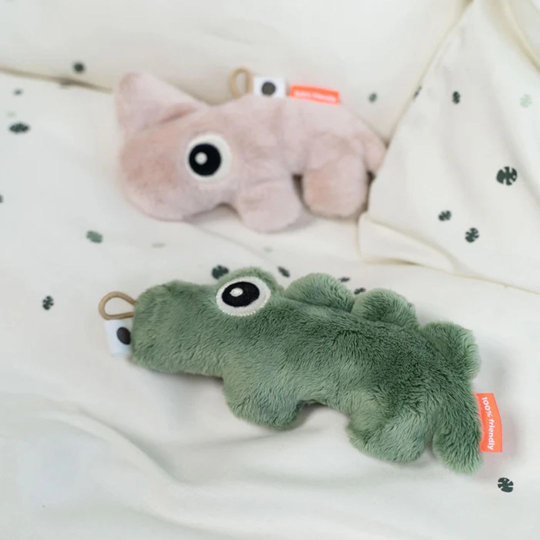 Done By Deer - Tiny sensory rattle Croco Green