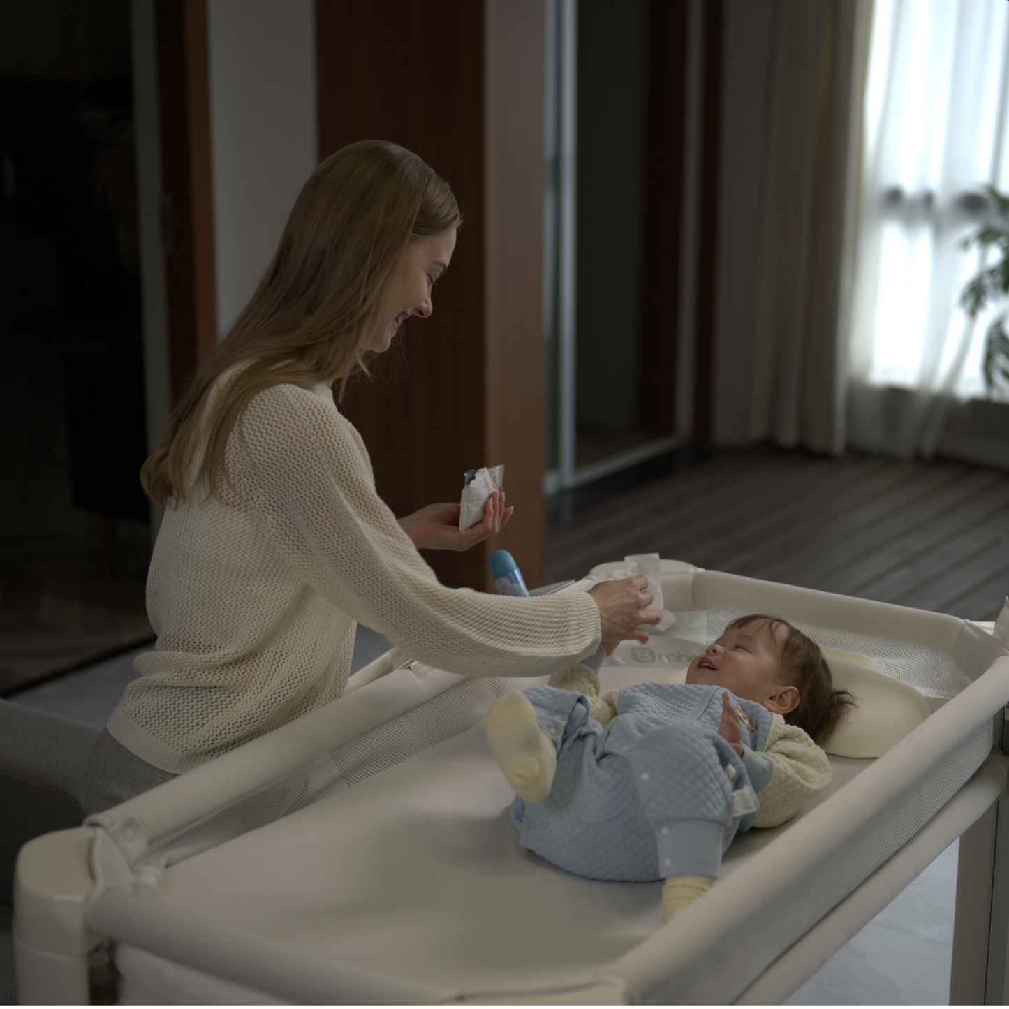 Jikel - Braha Smart Crib - Light Beige
