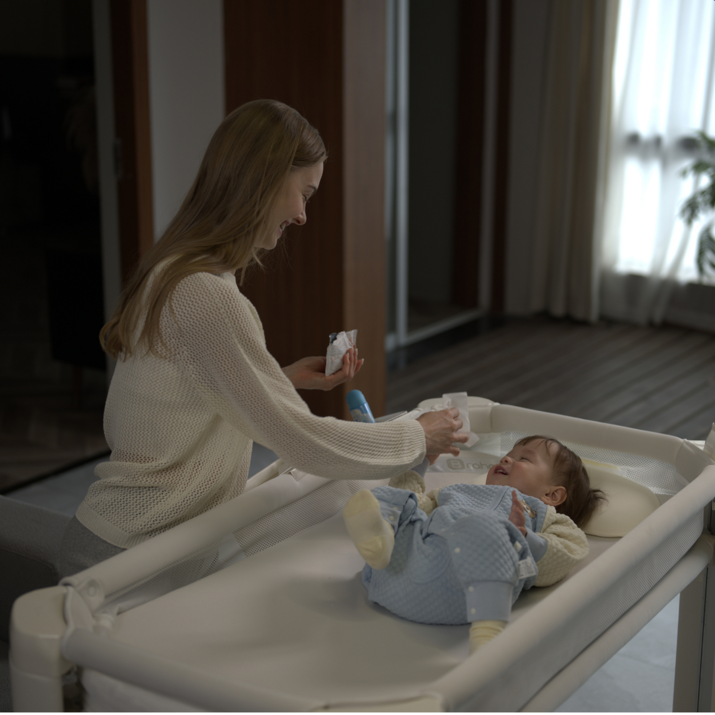 Jikel - Braha Smart Crib - Light Beige
