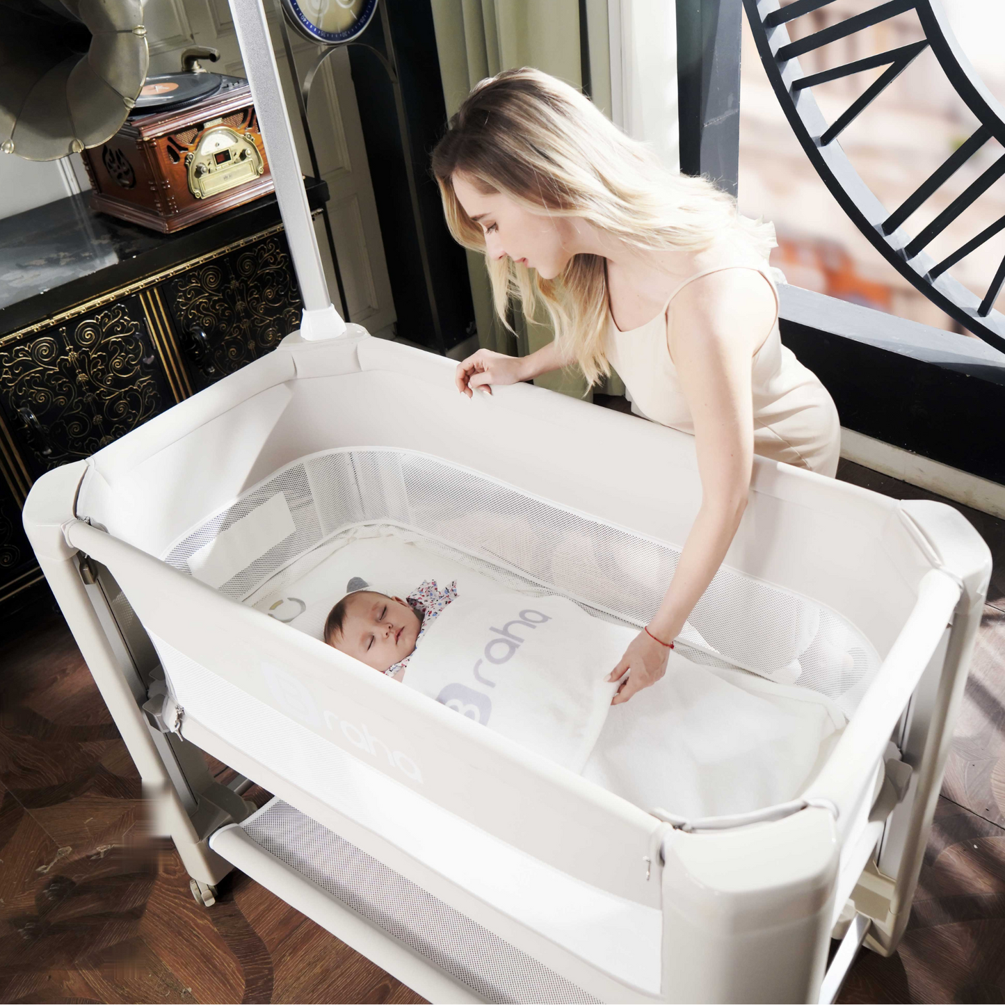 Jikel - Braha Smart Crib - Light Beige
