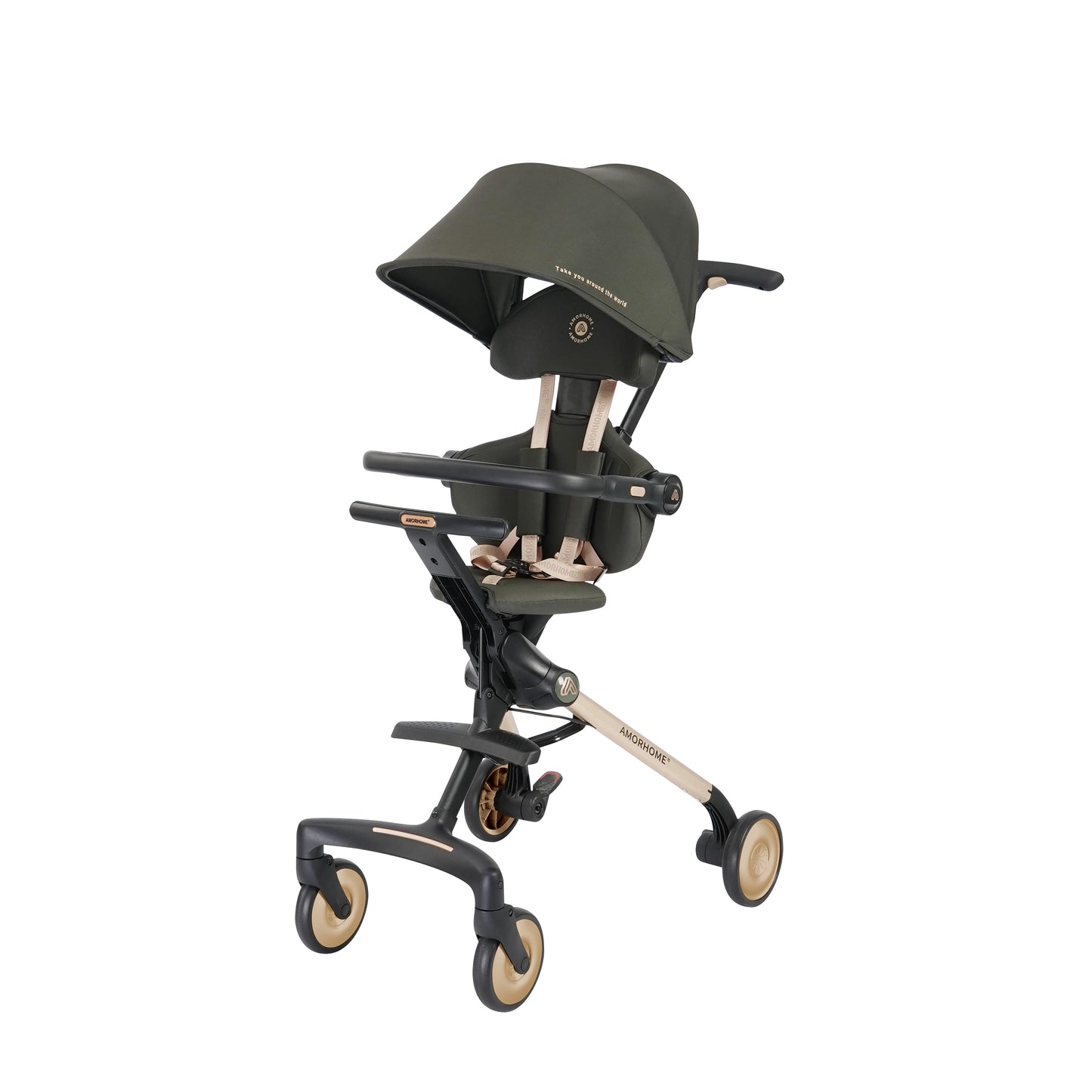 AMORHOME -  Max Stroller Compact, Foldable & Lightweight - Dark Green