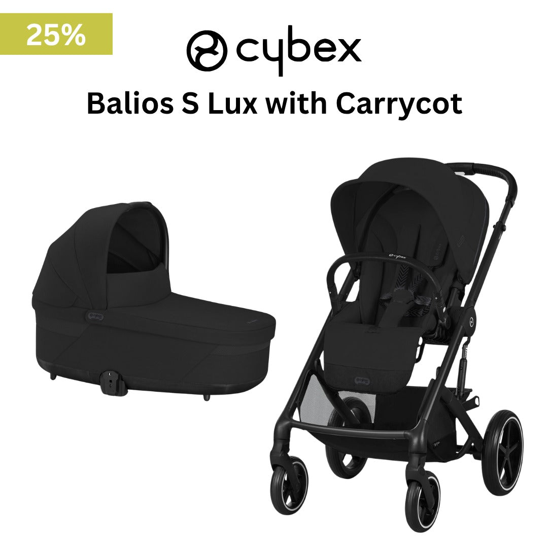 Cybex - Balios S Lux BLK Moon Black + Cot S Lux Moon Black