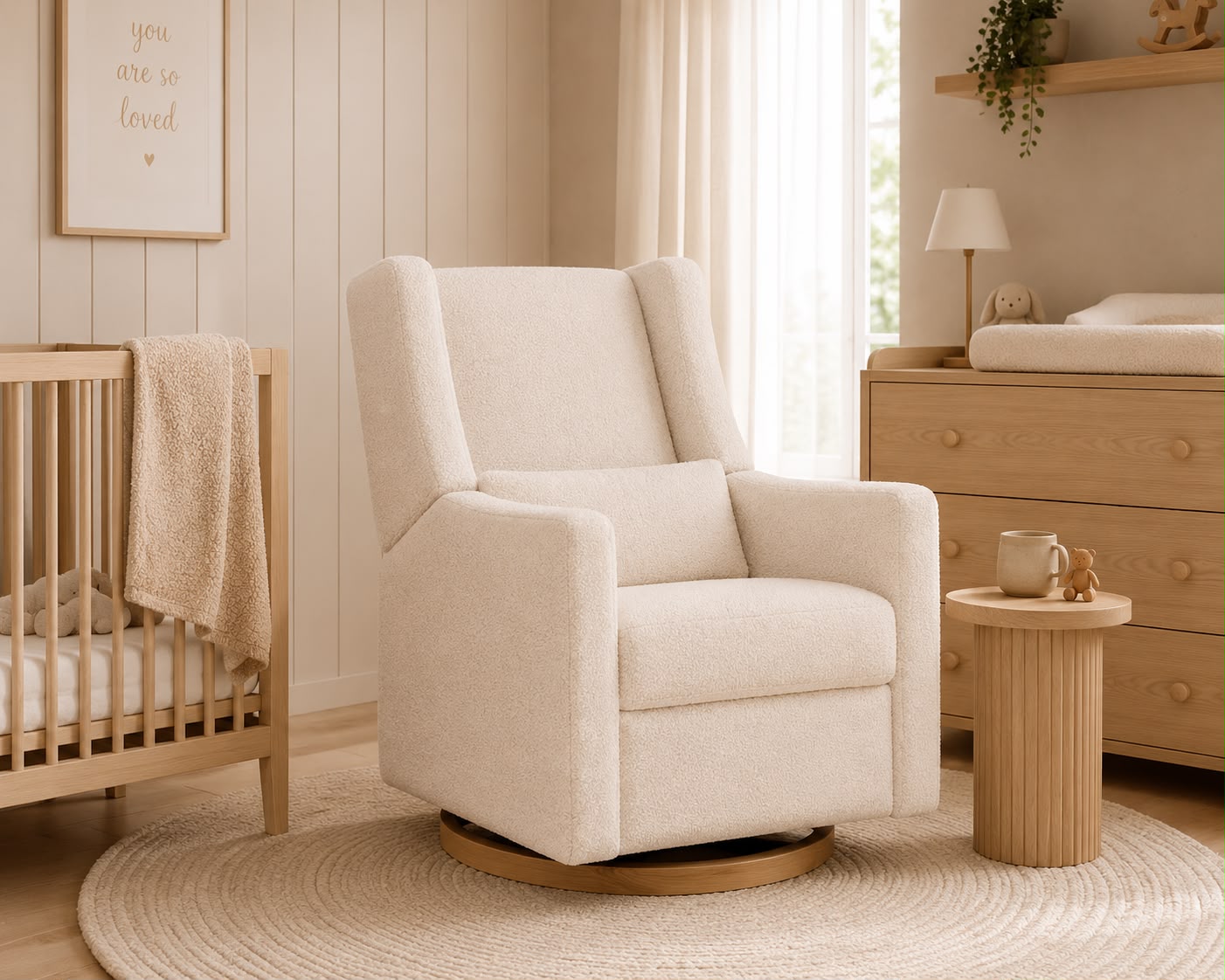 Celine Electric Recliner Nursing Chair - Off White