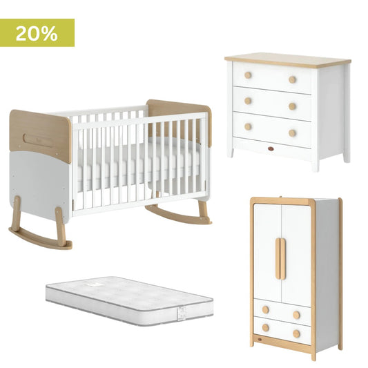 Boori - Neat 4 Piece Set with 3 Chest of Drawer, Wardrobe and Mattress (Preorder - Dec)