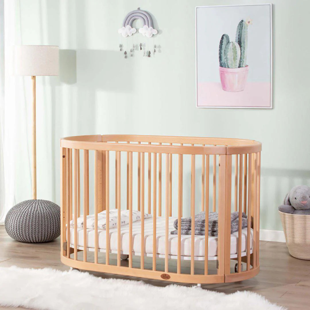 Boori - Oasis Oval Cot  and 3 Drawer Chest Beech Almond