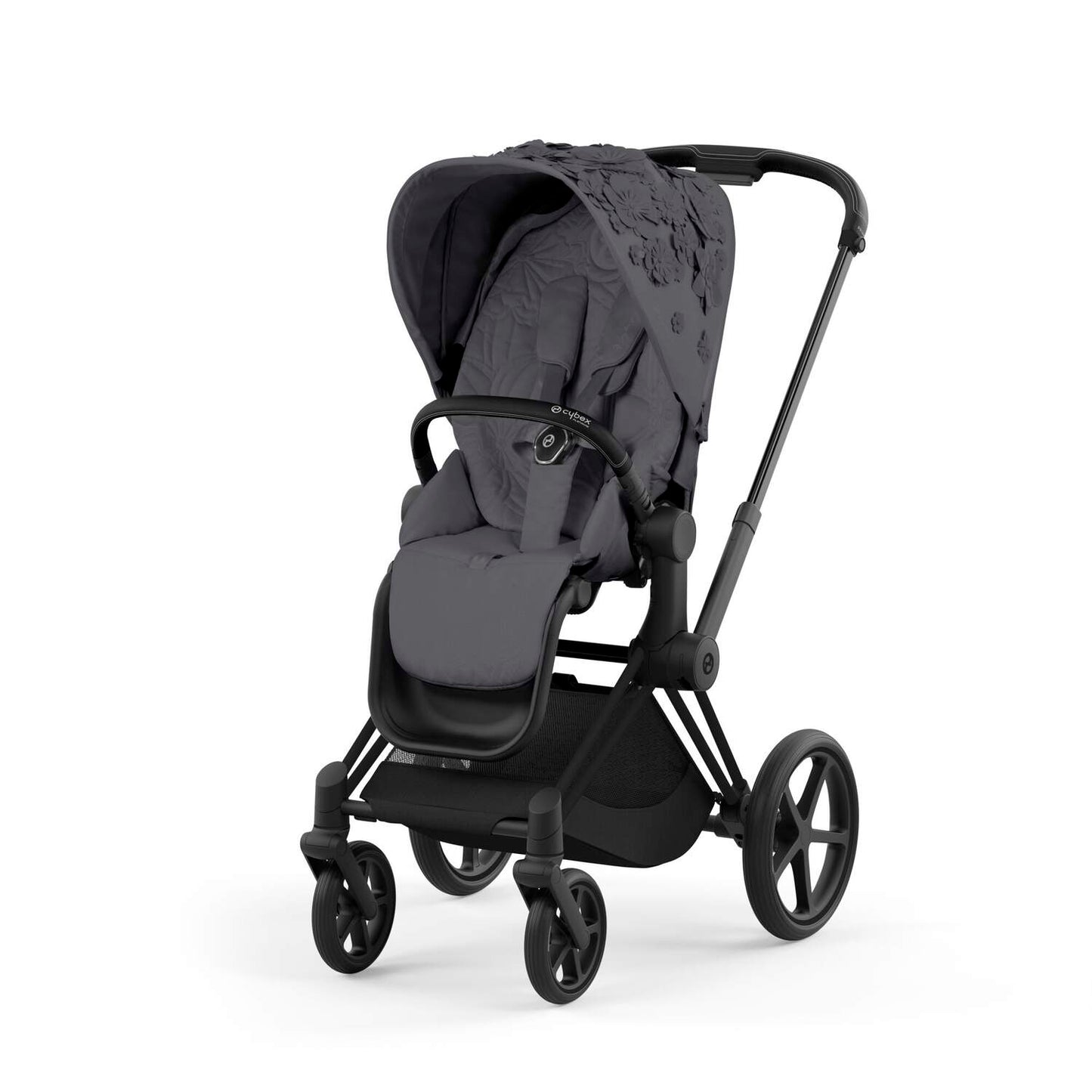 Cybex - Priam Matt Black Frame with Seat Pack