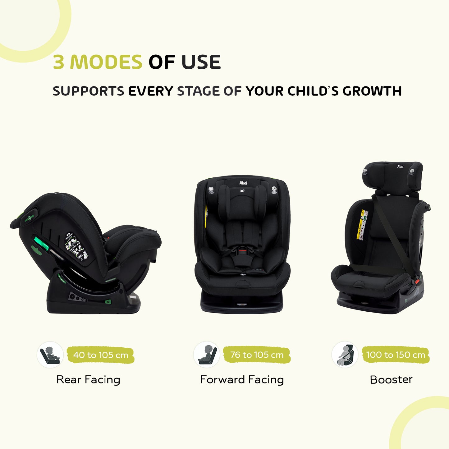 Kepler i-Size Convertible Car Seat - Carbon Black