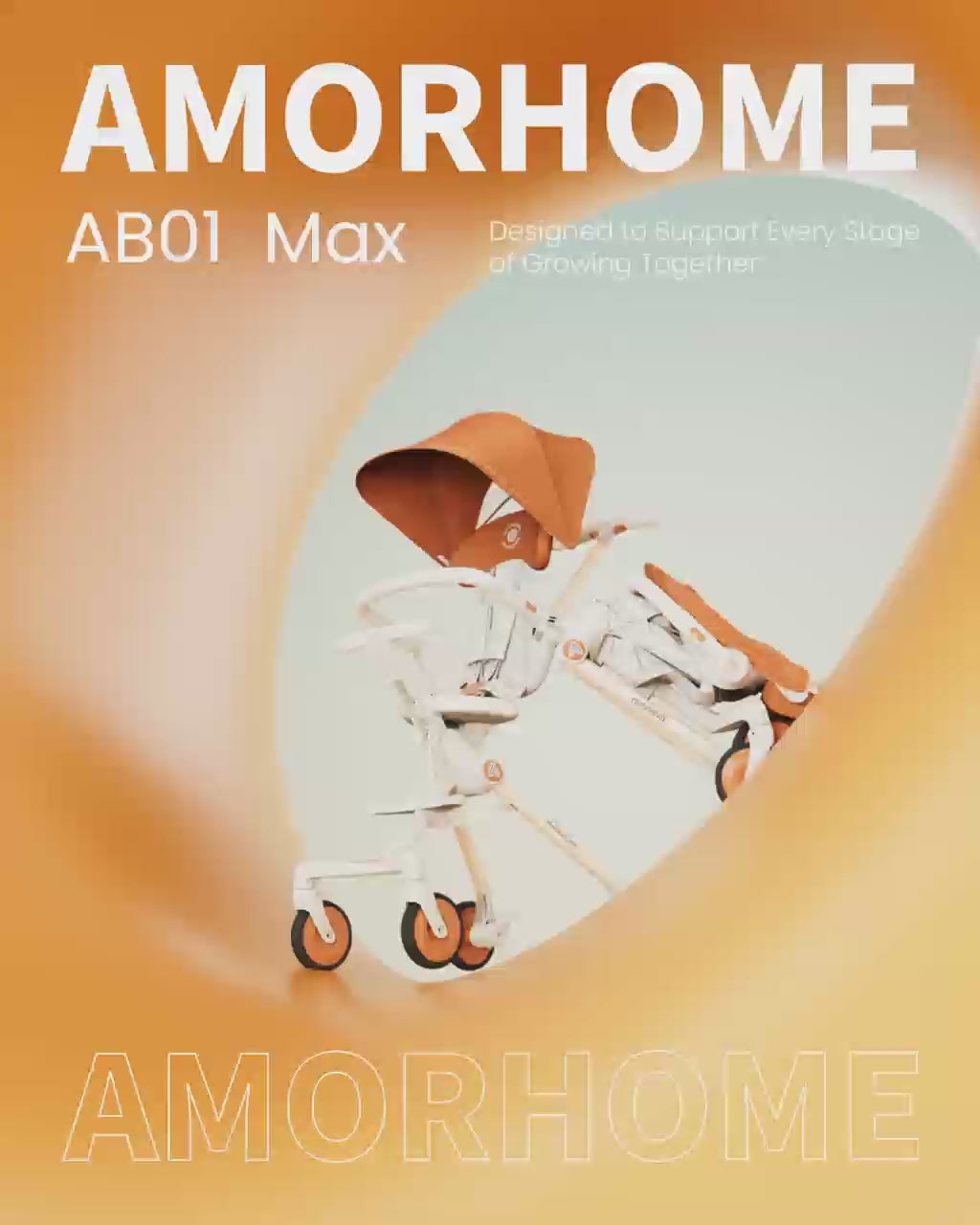AMORHOME -  Max Stroller Compact, Foldable & Lightweight - Green