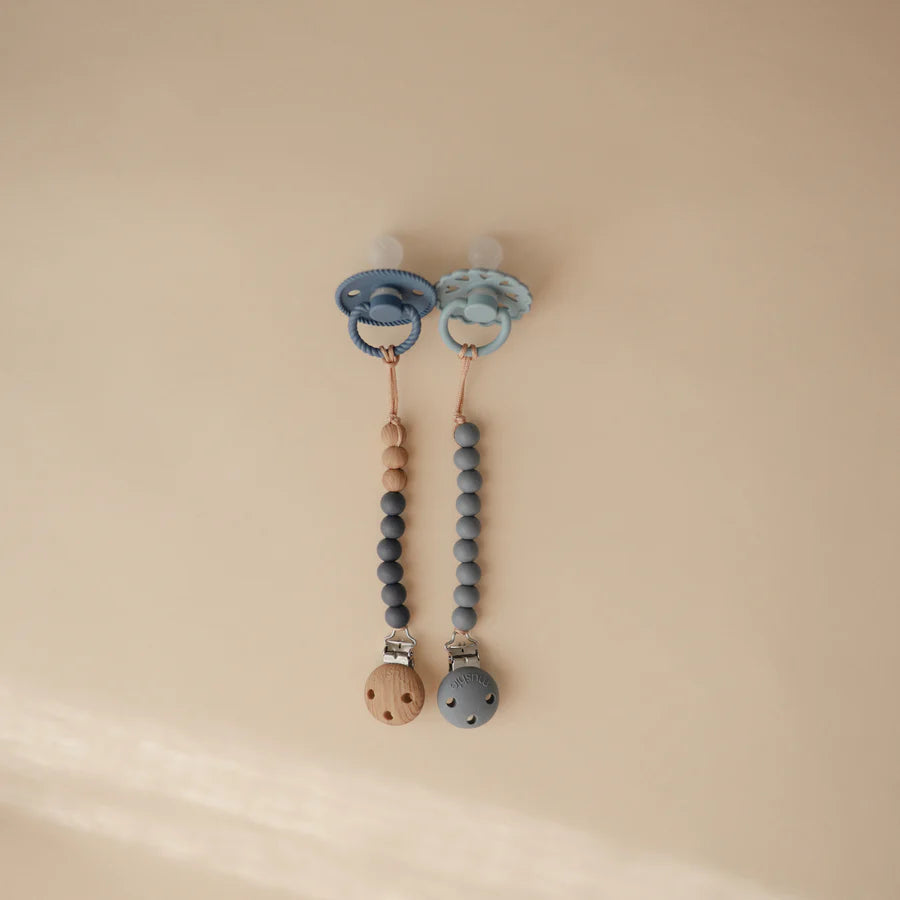 Mushie - Silicone Pacifier Clip - Hera Tradewinds